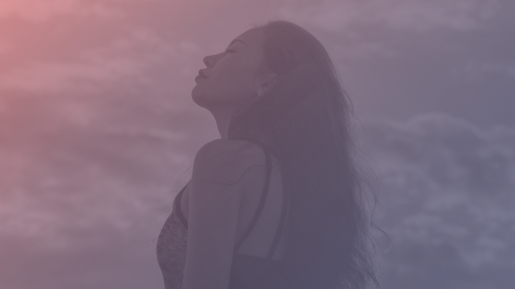 Women looking to the sky